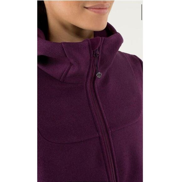 Lululemon Women’s City Softshell Full Zip Jacket Tweed Plum Purple Sz 4 - Picture 3 of 15